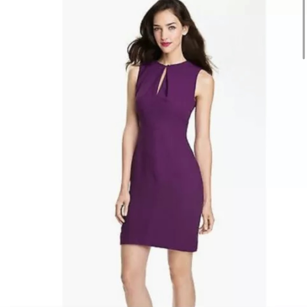 Rachel Roy Sleeveless Crepe Keyole Slim Fit Purple Dress Size 6